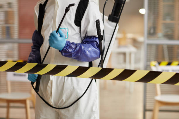 Professional Biohazard Cleanup technician working in Dana, NC